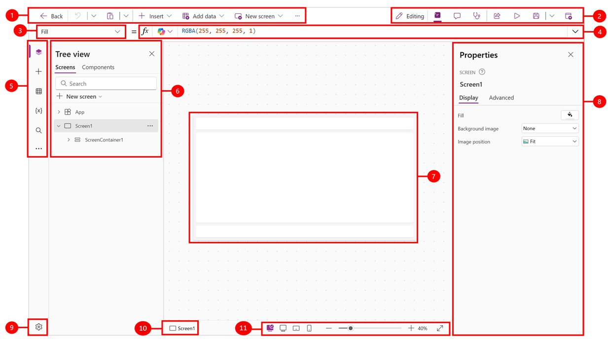 Screenshot of Power Apps.