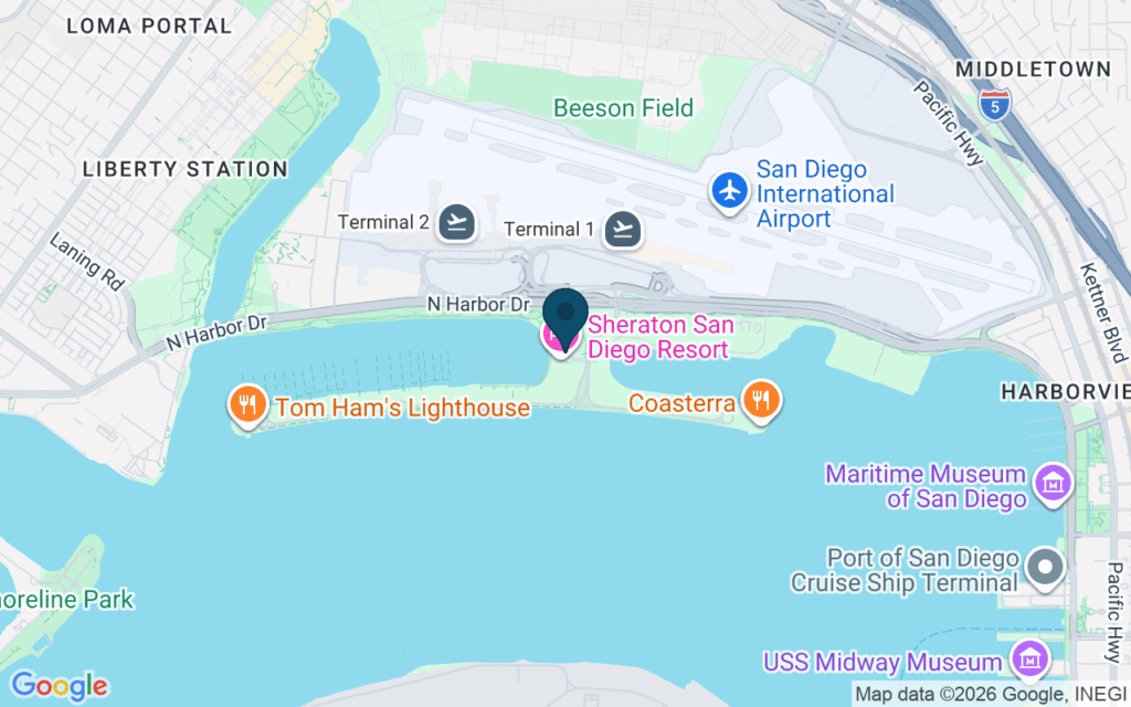 Map of Sheraton San Diego Resort